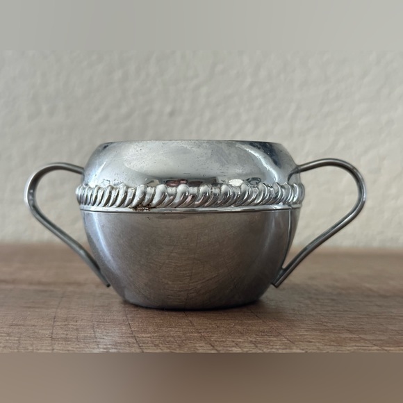 Vintage Irvinware Chrome Plated Double Handled Sugar Cup - Picture 4 of 10